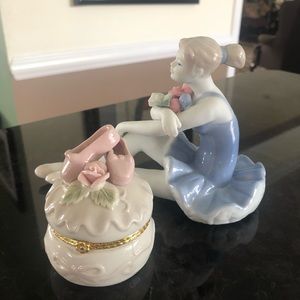 Ballerina figurine and keepsake box